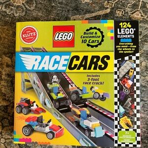 LEGO Race Cars Set with Red, Blue, and Yellow Pieces